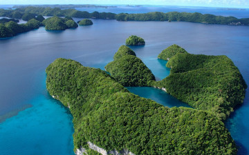 Картинка природа побережье море острова зелень