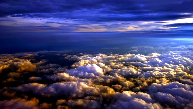 Обои картинки фото природа, облака, горизонт, небо