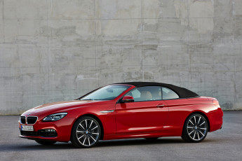 обоя 2015 bmw m6 convertible, автомобили, bmw, красный, металлик