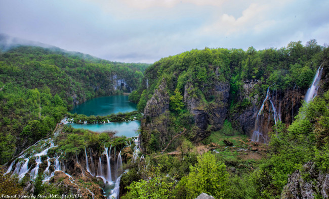 Обои картинки фото природа, водопады, водопад, река, лес