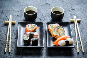 Картинка еда рыба +морепродукты +суши +роллы соус роллы палочки