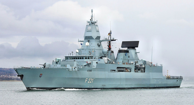 Обои картинки фото fgs hessen f221, корабли, крейсеры,  линкоры,  эсминцы, вмф