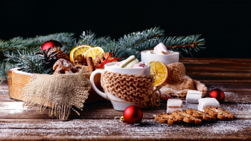 Картинка праздничные угощения печенье маршмеллоу