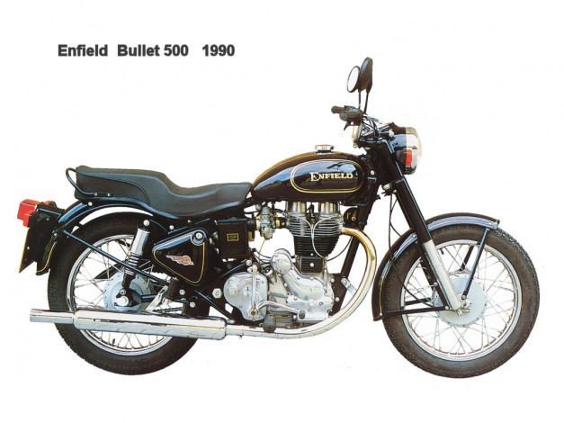 Обои картинки фото enfield, bullet, 500, 1990, мотоциклы, royal