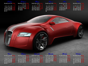 Картинка календари автомобили авто красный