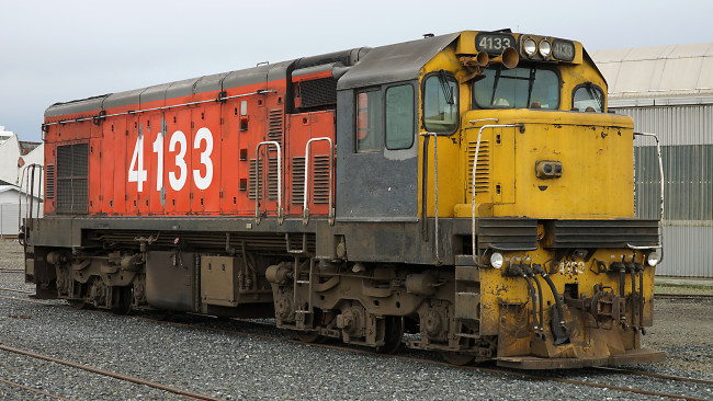 Обои картинки фото kiwirail dc 4133, техника, локомотивы, железная, дорога, рельсы, локомотив