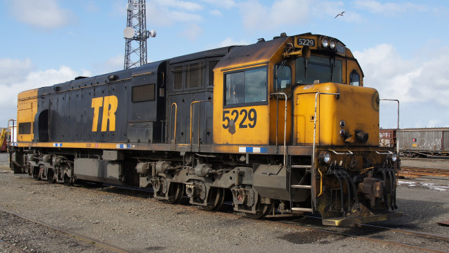 Обои картинки фото kiwirail dxc 5229 locomotive, техника, локомотивы, рельсы, дорога, железная, локомотив