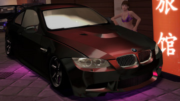 Картинка автомобили 3d+car&girl автомобиль фон взгляд девушка