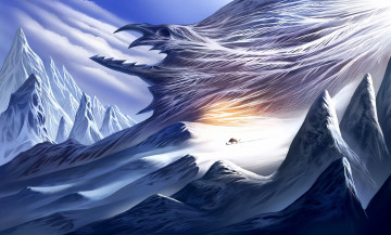 Картинка фэнтези иные+миры +иные+времена существо зима мир иной животное