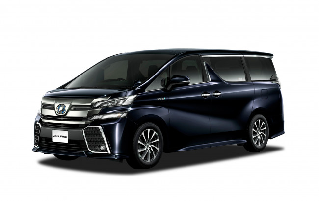 Обои картинки фото автомобили, toyota, темный, 2015г, vellfire