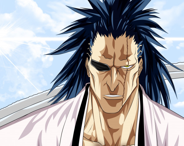 Обои картинки фото аниме, bleach, zaraki, kenpachi