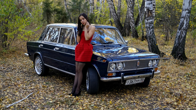 Обои картинки фото автомобили, -авто с девушками, lada, 2103, se