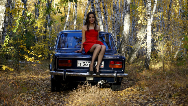 Обои картинки фото автомобили, -авто с девушками, lada, 2103, se