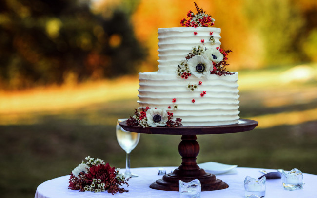 Обои картинки фото еда, торты, свадебный, торт
