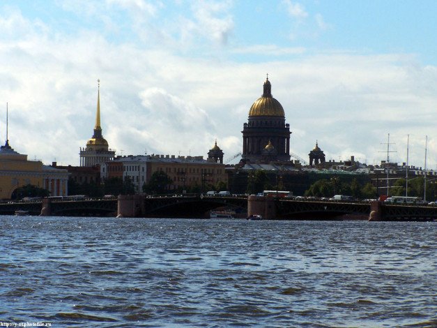 Обои картинки фото вид, невы, питер, города, санкт, петербург, петергоф, россия