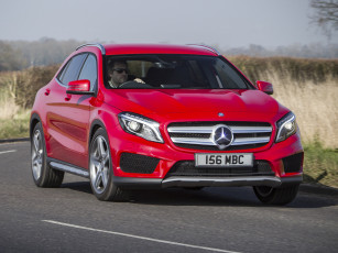 обоя автомобили, mercedes-benz, amg, sport, package, 2014, uk-spec, 4matic, x156, 250, gla, красный