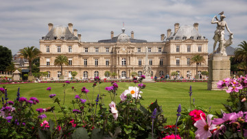 обоя luxembourg palace,  paris france, города, париж , франция, дворец