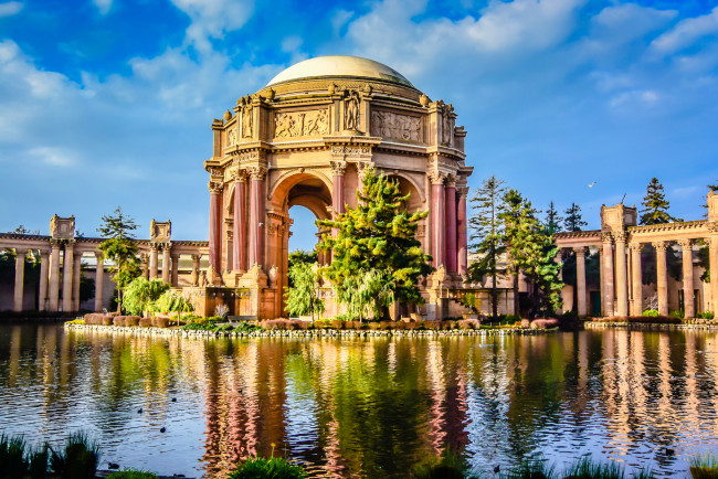 Обои картинки фото palace of fine arts theatre - san francisco ca, города, сан-франциско , сша, дворцовый, комплекс