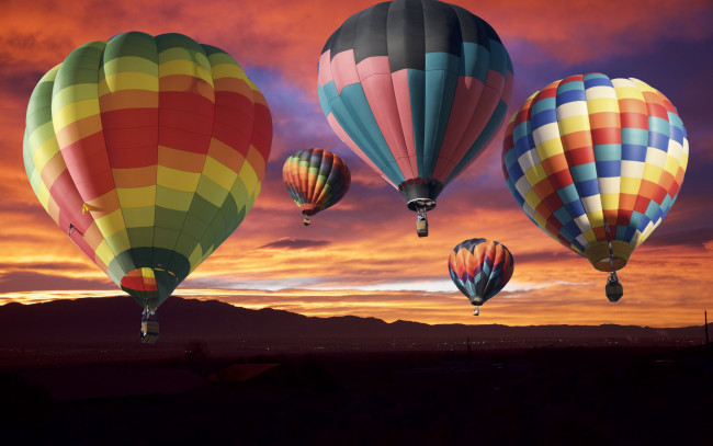 Обои картинки фото авиация, воздушные шары, воздушные, шары