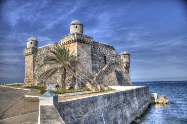 Обои картинки фото cojimar,  cuba, города, - дворцы,  замки,  крепости, океан, берег, цитадель