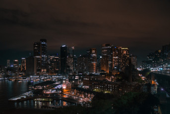 Картинка города сидней+ австралия ночные небоскребы сидней