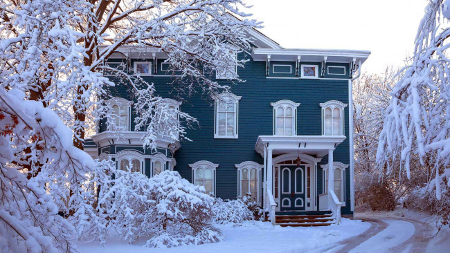 Обои картинки фото города, - здания,  дома, дом, зима, снег