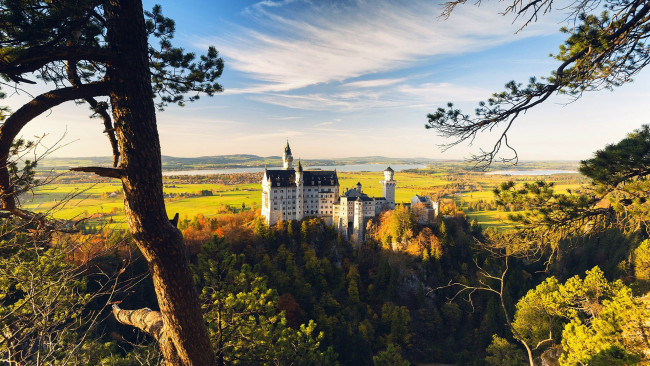 Обои картинки фото neuschwanstein castle, города, замок нойшванштайн , германия, neuschwanstein, castle
