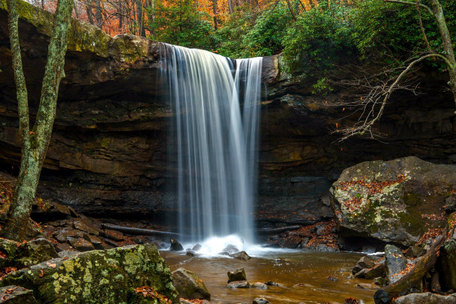 Обои картинки фото cucumber waterfall, ohiopyle state park, природа, водопады, cucumber, waterfall, ohiopyle, state, park