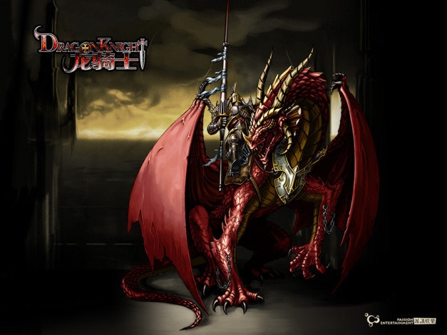 Обои картинки фото drakon, knight, видео, игры, dragon