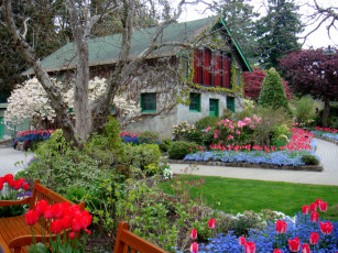 Картинка butchart gardens victoria canada разное сооружения постройки домик цветы канада сад
