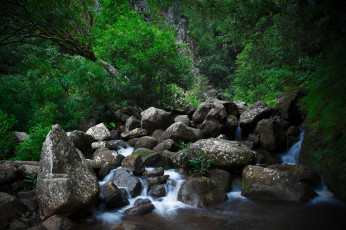 Картинка природа реки озера водопад ручей камни вода