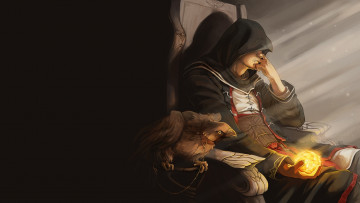 Картинка assassins creed видео игры assassin`s revelations альтаир орел яблоко эдэма