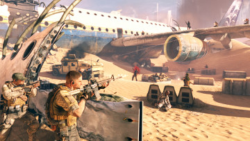 Картинка spec ops the line видео игры самолёт солдаты перестрелка бой пустыня