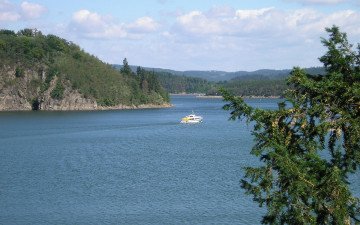Картинка природа реки озера пароход берега река
