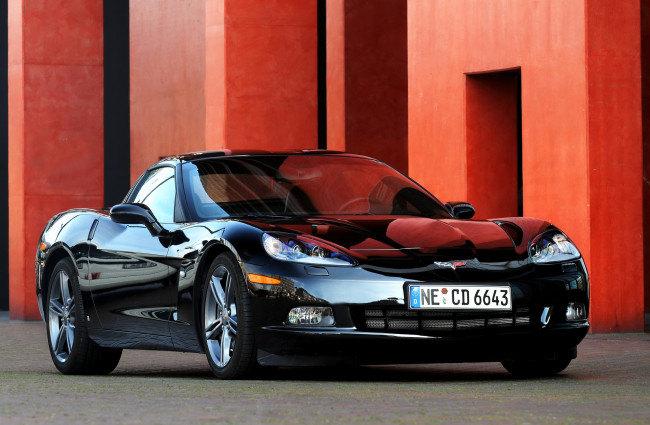 Обои картинки фото 2008, chevrolet, corvette, c6, competition, автомобили