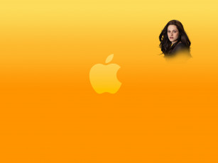 Картинка компьютеры apple логотип фон взгляд девушка