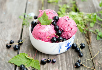 Картинка еда мороженое +десерты ягоды смородина