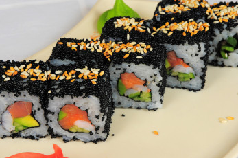 Картинка еда рыба +морепродукты +суши +роллы икра суши роллы