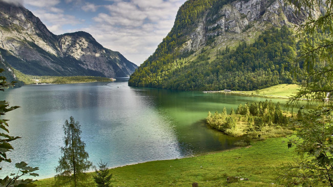 Обои картинки фото природа, реки, озера, германия, бавария, озеро, кёнигзее, берхтесгаден, кёнигсзее