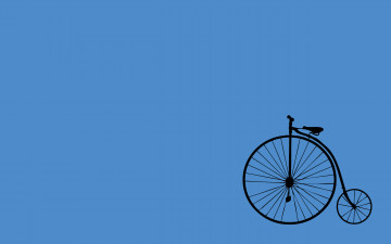 обоя рисованное, минимализм, ретро, велосипед