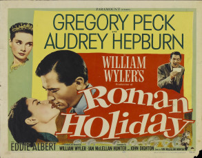 обоя roman holiday , 1953, кино фильмы, -unknown , другое, римские, каникулы, мелодрама, комедия, драма, грегори, пек, gregory, peck, одри, хепберн, audrey, hepburn