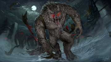 Картинка фэнтези оборотни волк