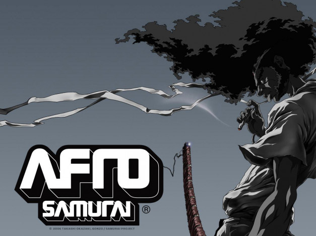 Обои картинки фото аниме, afro, samurai