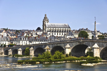Картинка блуа+ франция города -+мосты река здания
