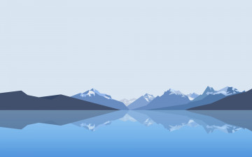 Картинка векторная+графика природа+ nature горы озеро