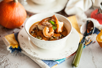 Картинка еда первые+блюда суп первое блюдо креветки морепродукты