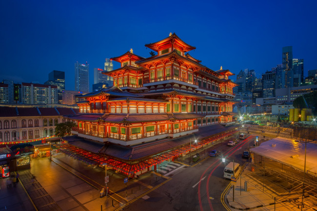 Обои картинки фото buddha tooth relic temple,  chinatown, города, - буддийские и другие храмы, простор