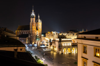 Картинка krakow города краков+ польша огни ночь