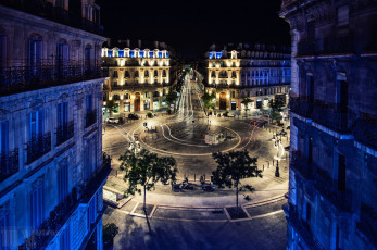 Картинка города марсель+ франция площадь огни вечер