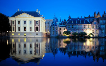 Картинка гаага нидерланды города -+огни+ночного+города